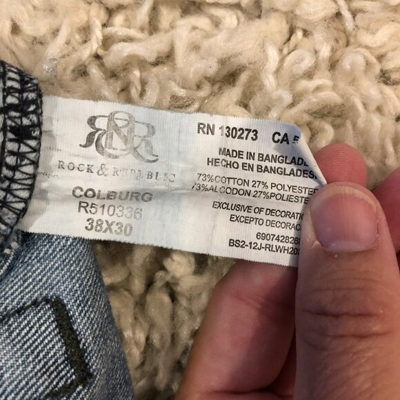 Rock & Republic Jeans Men's Sz 38"x30" Distressed Medium Wash - Picture 7 of 9